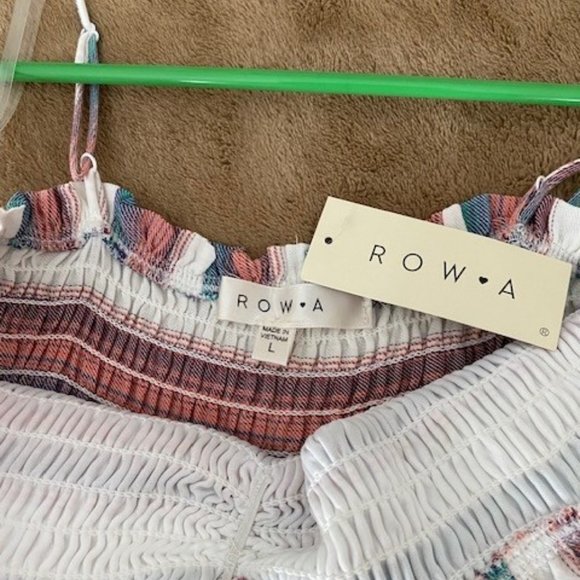 NWT, ROWA smocked top stripe maxi/midi dress - Picture 4 of 4